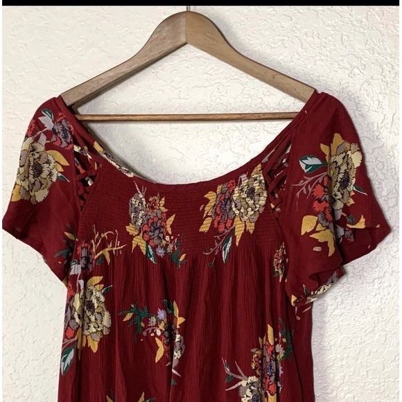 Patrons of Peace Womens Dress M Knee Length Fall Autumn Colorful Floral Mini - Picture 4 of 7